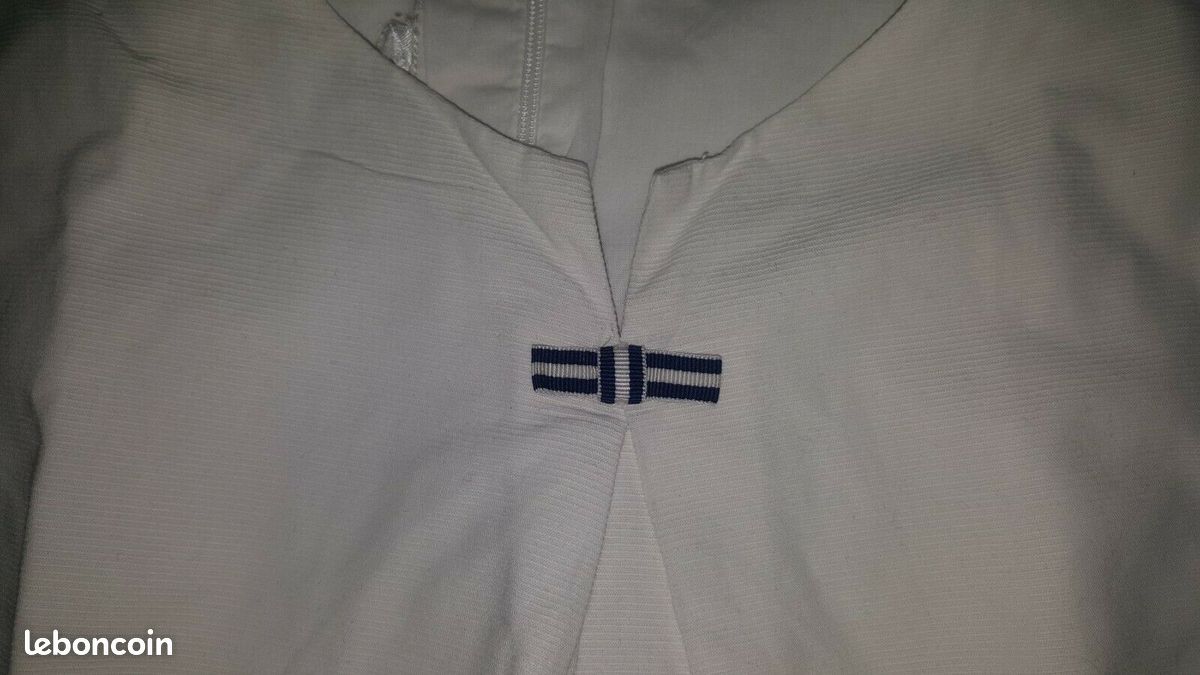 12 ans JACADI très chic blouse top blanc sans manches très bon état (image 2)