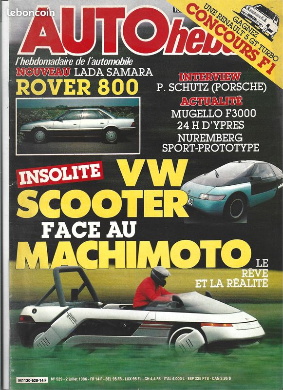Lot 5 magazines Auto Hebdo 1986 (image 2)