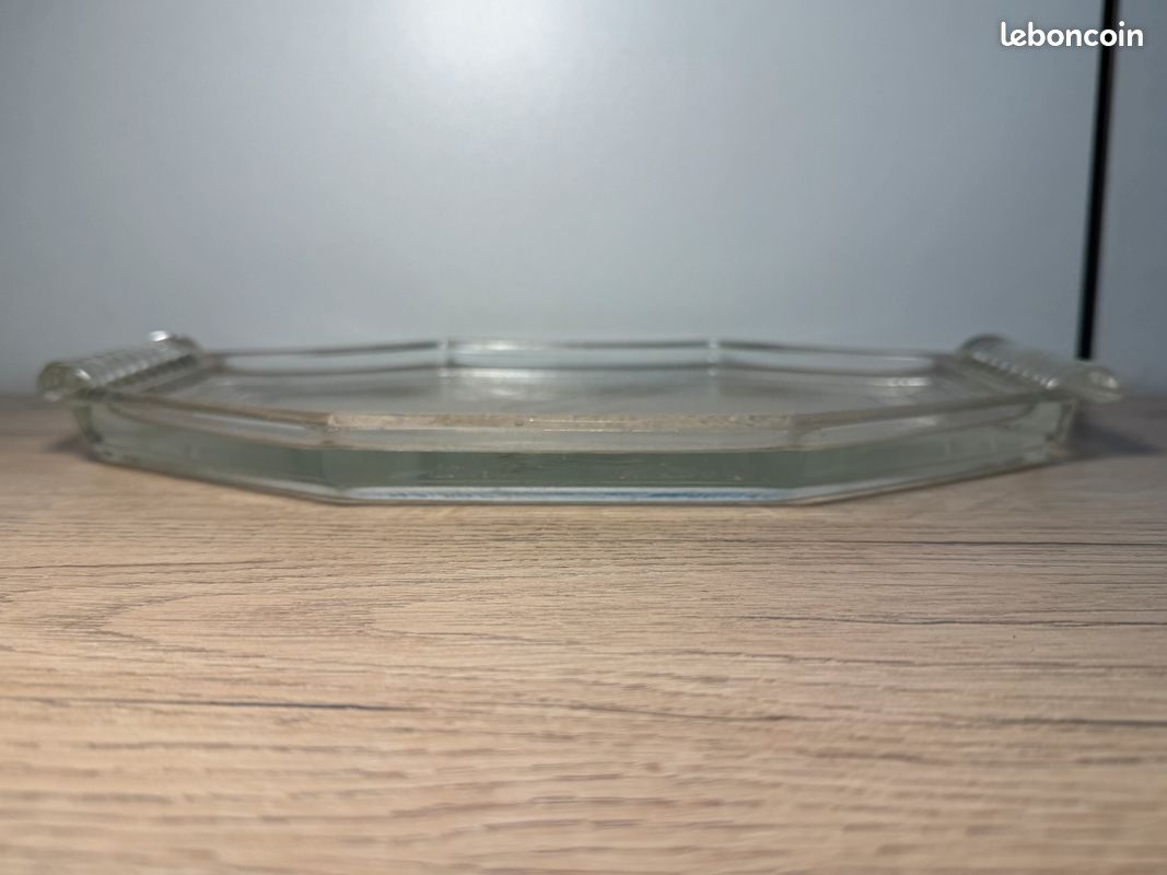 Ancien Plateau En Verre Dessous Plat Caldier Italie Deco Table