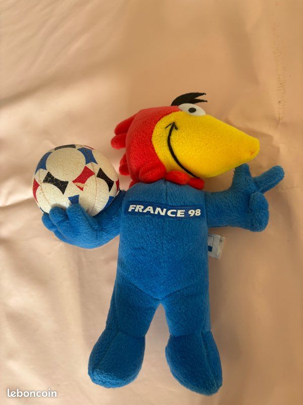 Affiche Originale Coupe Du Monde 1998 - Mascotte Footix, Équipe Saint-Étienne