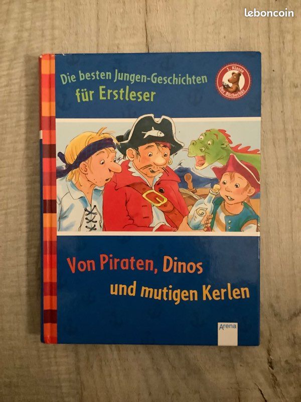 Livre pour enfant en allemand « von Piraten, Dinos und mutigen Kerlen » niveau 1. Klasse / Arena (image 1)
