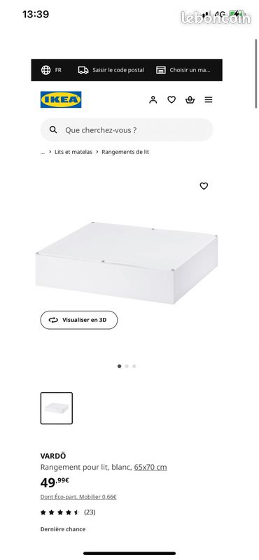 Meuble roulant pour lit (image 2)
