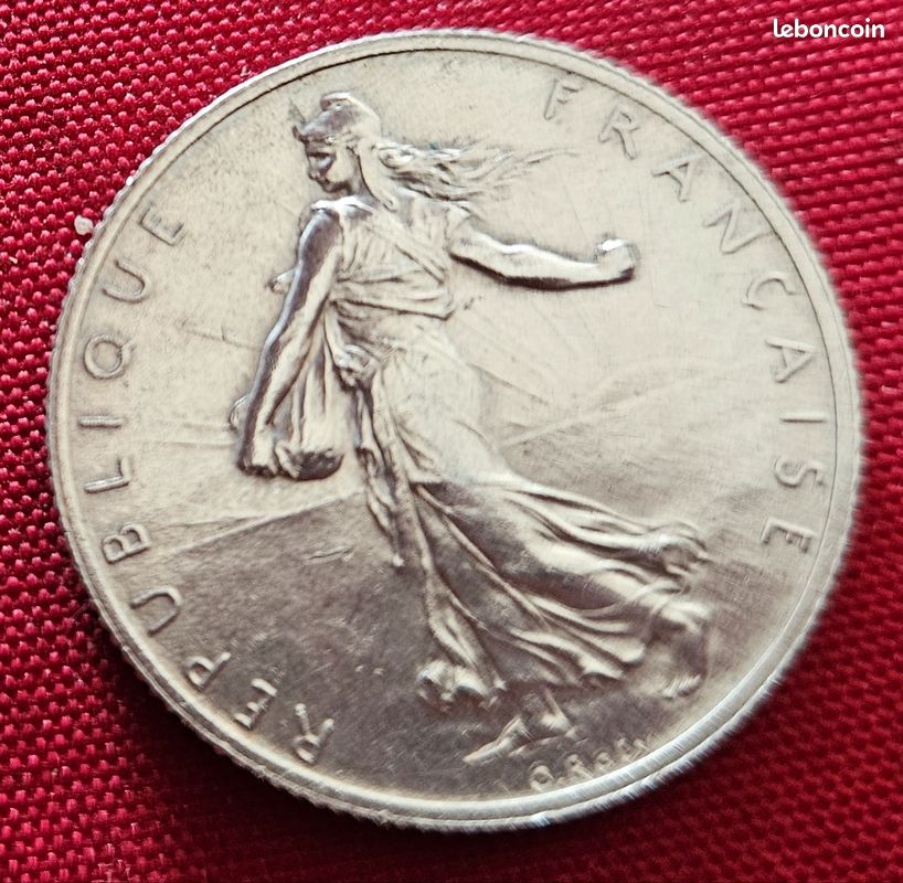 2 Francs semeuse 1913 argent qualité superbe (image 3)