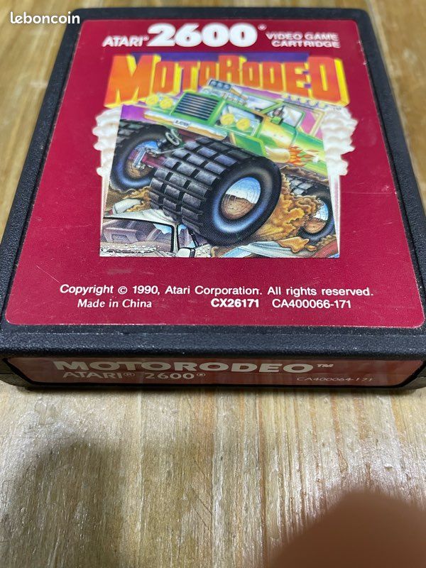 Jeu Vidéo Vintage ATARI 2600 Motor Rodeo - Ancien Jeu Pole Position, Très Bon état, Boîte Et Instructions Incluses