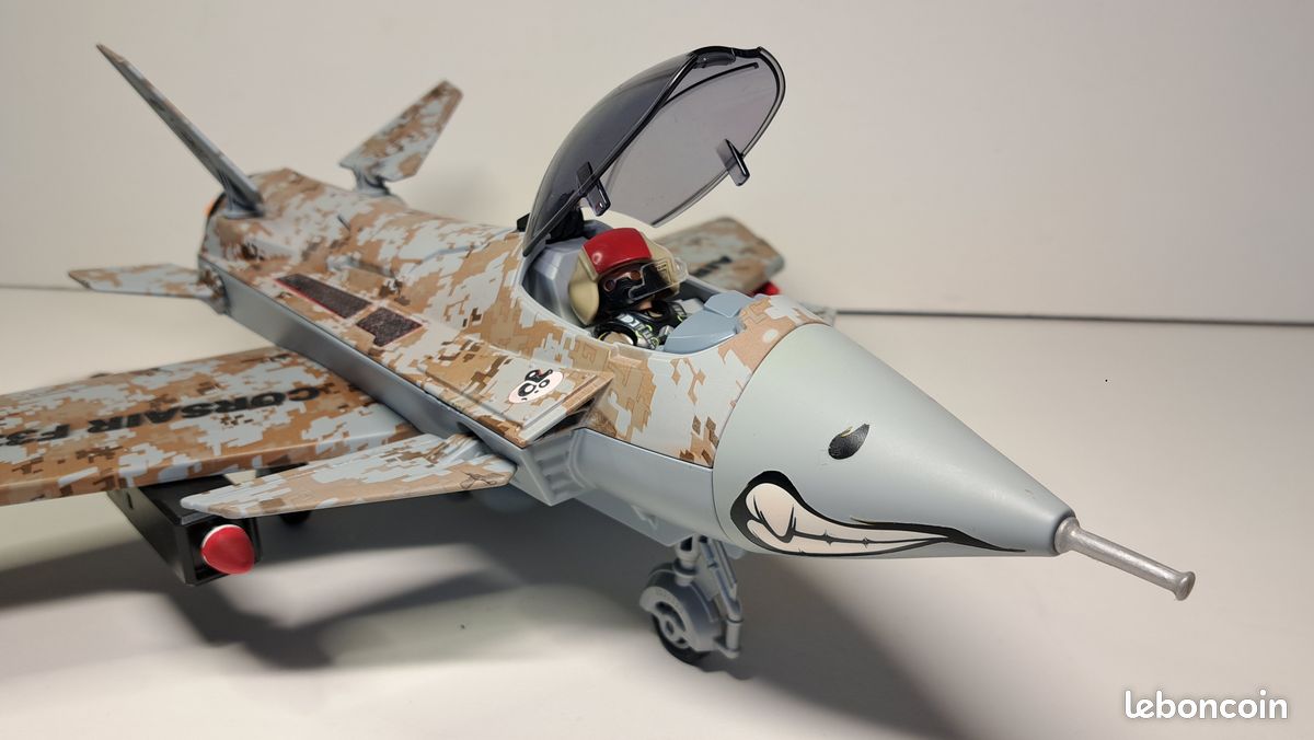 Avion Playmobil 1ère Guerre Mondiale Allemand - Avec 2 Pilotes - Vintage