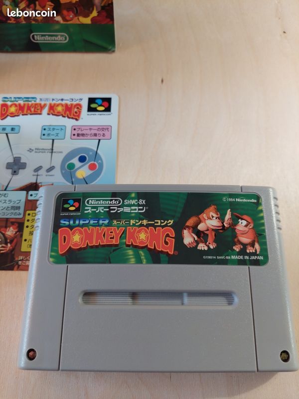 Super Donkey Kong Pour Super Famicom – Jeu NTSC-J Japonais (Bon état, 1994)