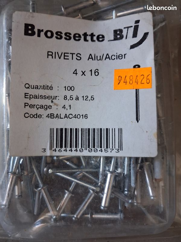 Rivets alu/acier 4x16 (image 1)