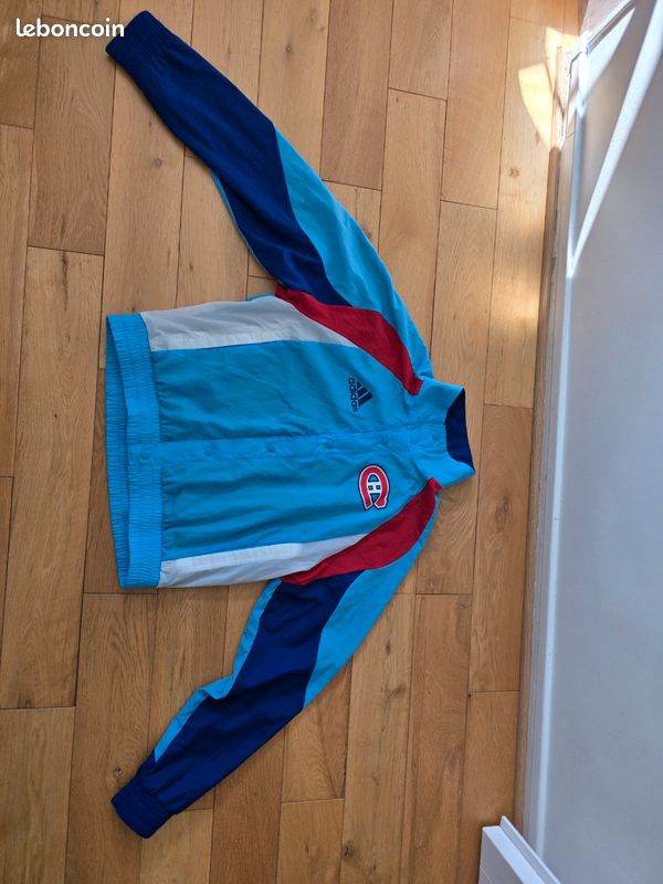 Veste adidas Canadiens de Montréal Powder Blue Reverse Retro 2.0 - Veste boutonnée (image 3)