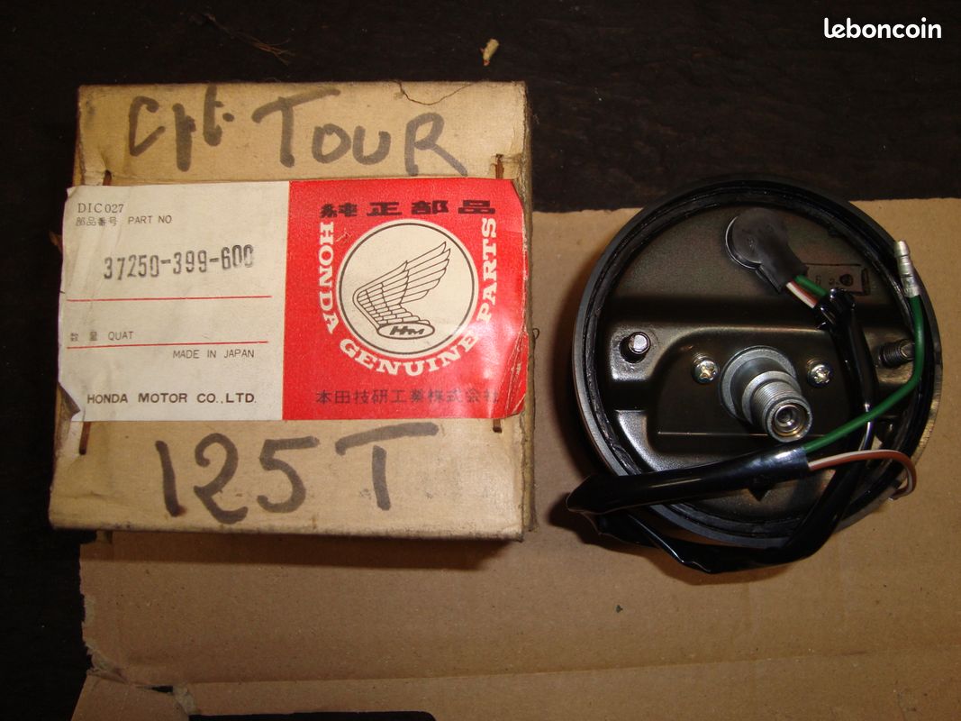 Compte-tours Pour Honda CB 125 T - Occasion Fonctionnel - Quelques Traces D'usure - Pièce Moto