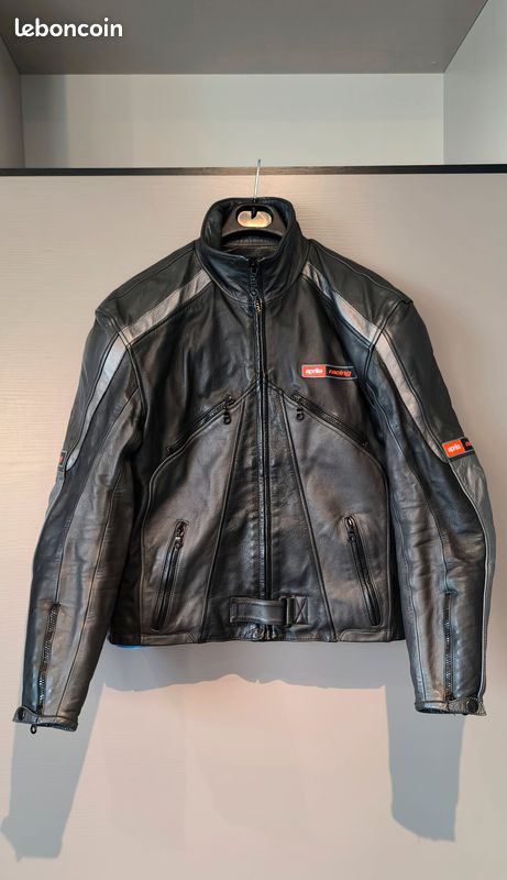 Blouson moto cuir aprilia racing Équipement moto