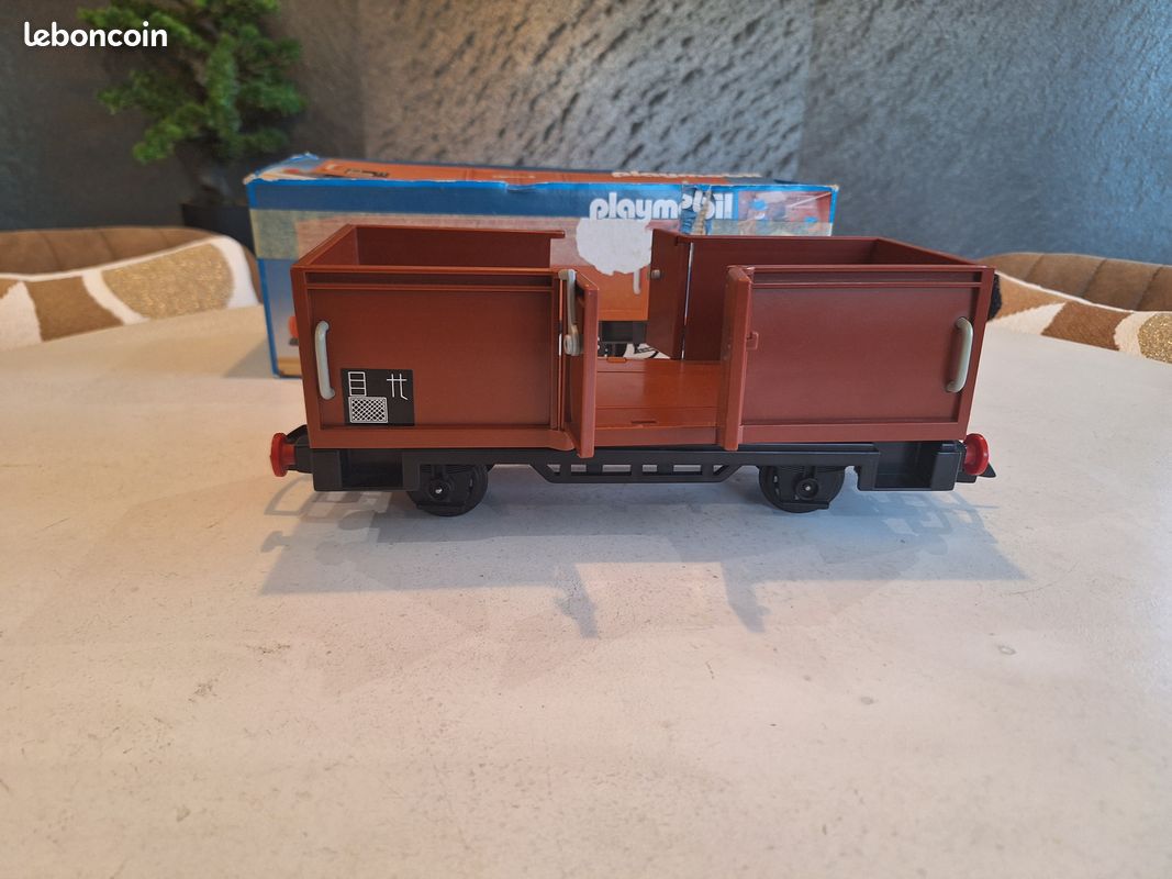 PLAYMOBIL RC TRAIN - Marron boîte wagon 4111 - échelle G LGB. Bon C