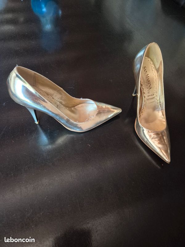 Chaussures dorées cuir (image 2)