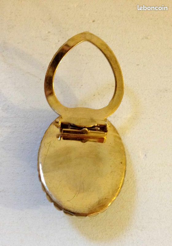 Lot De 2 Broches Ovales Anciennes NOS – Filigrane Argenté – Supports Vierges Pour Création Bijoux