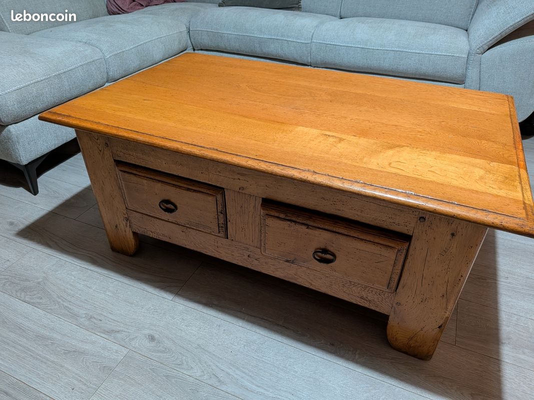 Table basse chêne massif (image 1)