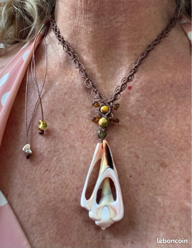 Collier macramé et coquillages (image 2)