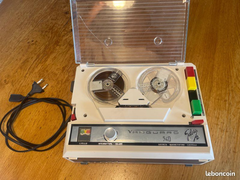 Magnétophone à Bande Portable G.B.G. Stenostor - Vintage France - Avec Micro