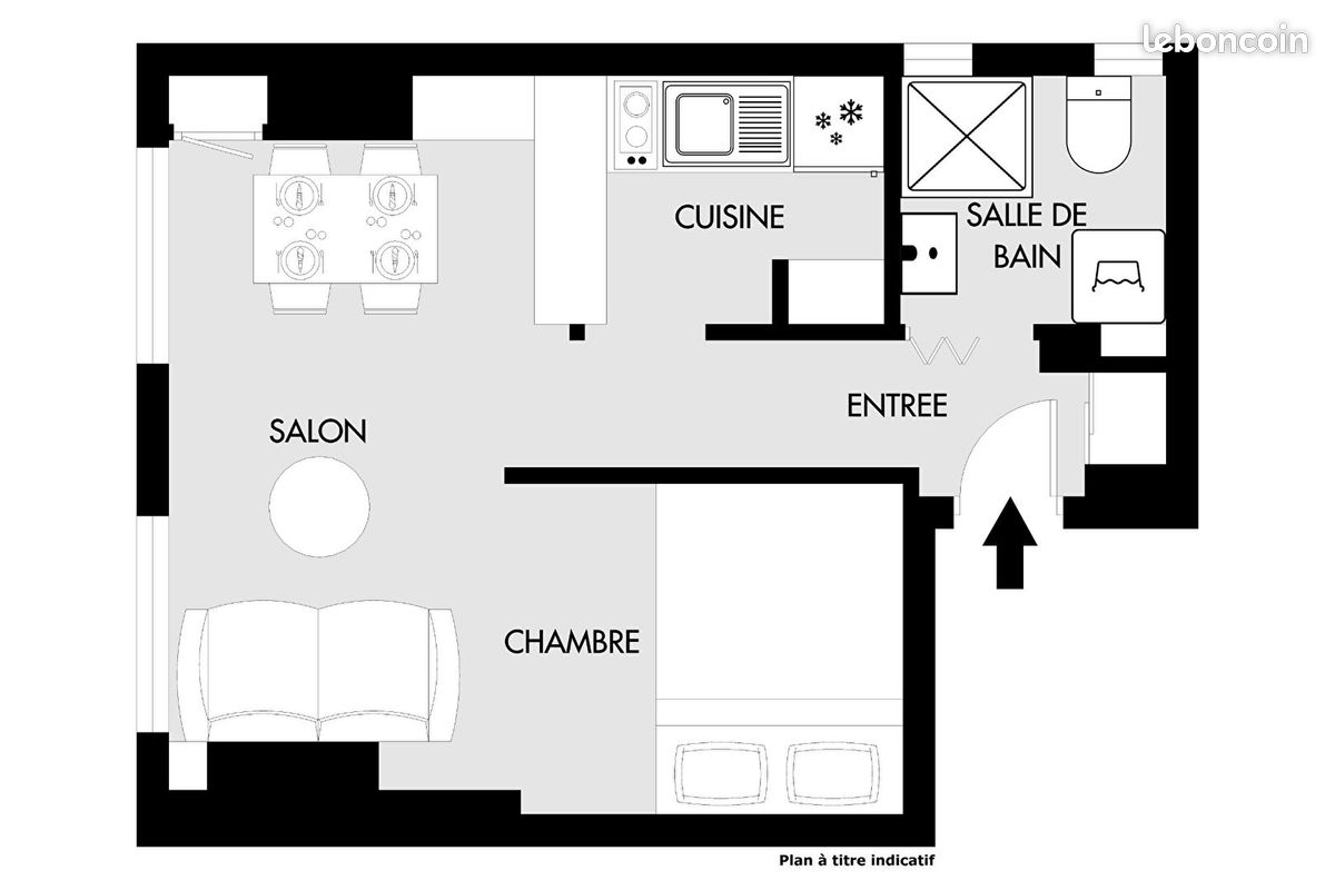Studio 1 pièce 24 m² (image 7)