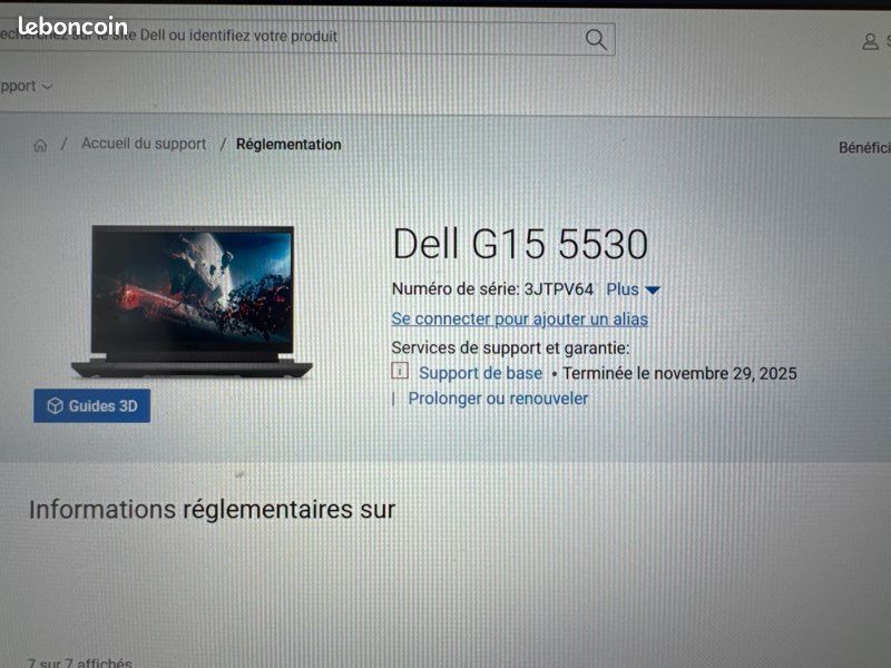 Pc portable dell g15 5530 (image 4)