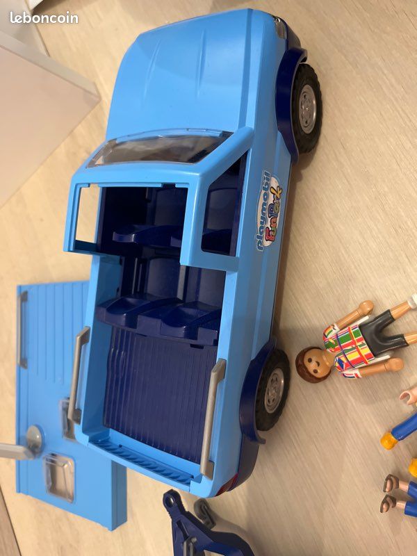 Jeu Construction Pick-up Playmobil 9502 Fun Park - Pick-up Et Caravane édition Limitée Jouet Parc D'attractions
