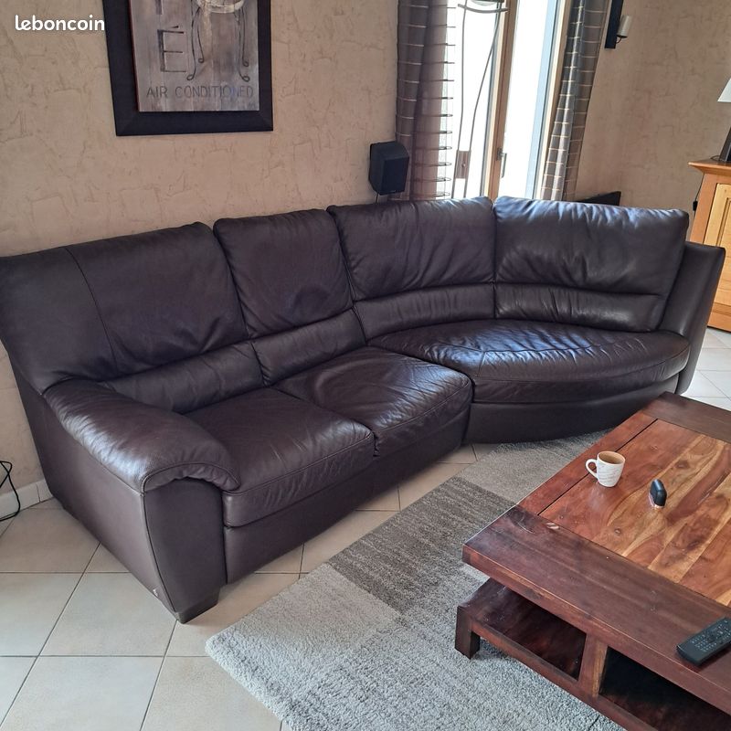 CANAPE NATUZZI cuir 4/5 places (image 1)