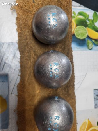 3 Boules Anciennes De Petanque  Jb France  Occasion Saccoche Recente