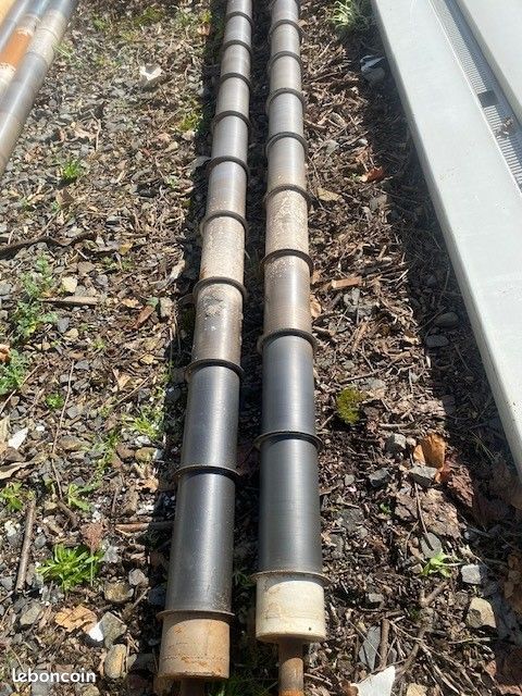 2 Barres rouleau métallique en acier de grande longueur (image 1)