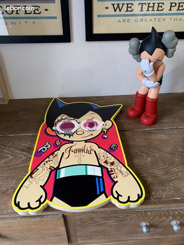 Matt Gondek MIGHTY VIBRAS Astro boy J Balvin print on wood limited 