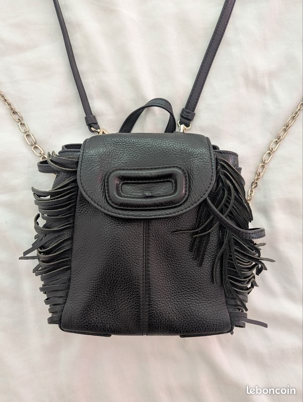 Sac Frange Sac Ã Main Maje Noir Sac M En Cuir à Franges