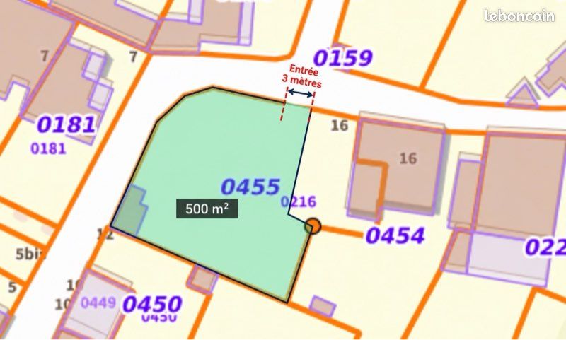 Terrain 500 m² · à Échillais · 55 000 €
