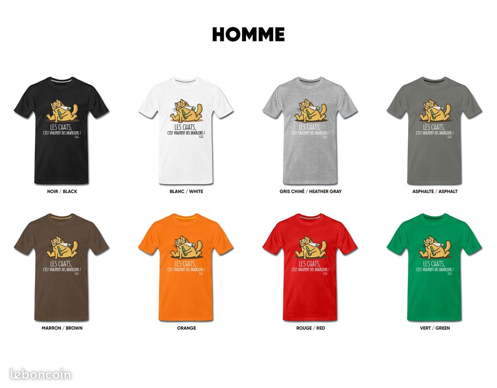 T-shirt LES CHATS, C’EST VRAIMENT DES BRANLEURS (Les Nuls) Exclusif (image 3)