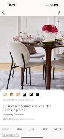 Lot De 2 Chaises Luisa Westwing - Beige, Tissu, Rembourrées, Intérieur