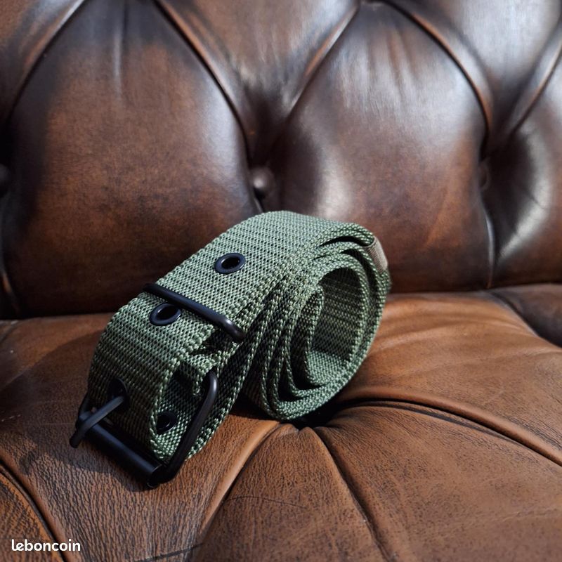 Ceinture Militaire Verte - Taille 100, Occasion, Style Armée