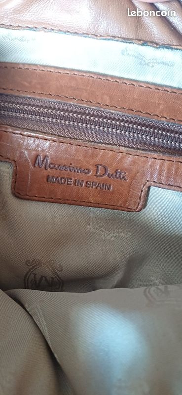 MASSIMO DUTTI Sac à dos, Cuir de mouton, Fabriqué en Espagne, Parfait état (image 5)