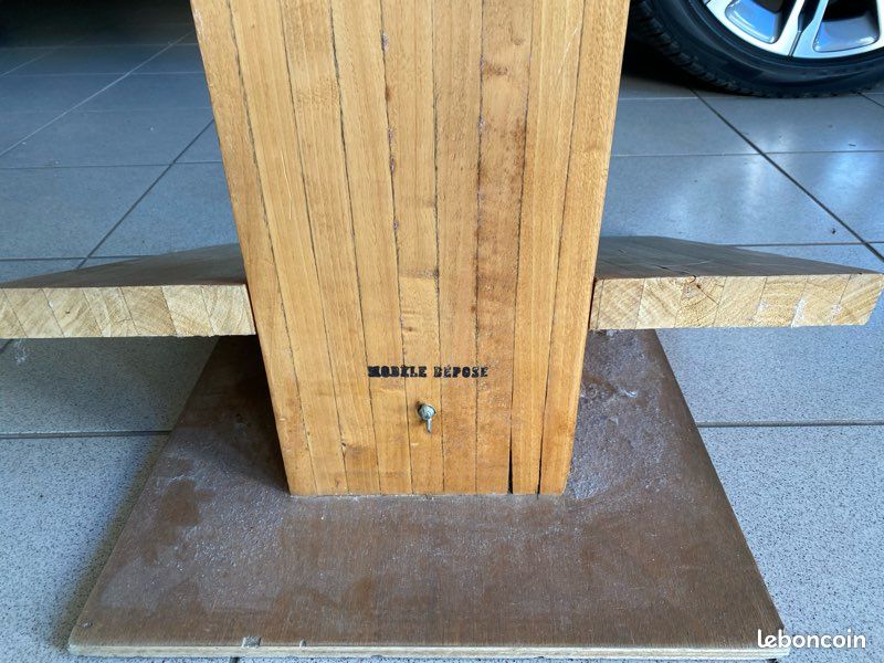 Portant en bois valet vintage Jean Leduc Sport (image 4)