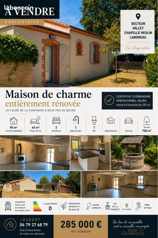 Maison 4 pièces 90 m² · à Vallet · 90 m² · 285 000 €