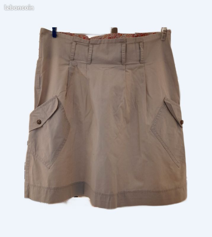 Jupe Femme Beige Taille 46/48 – Style Crayon, Occasion En Très Bon état