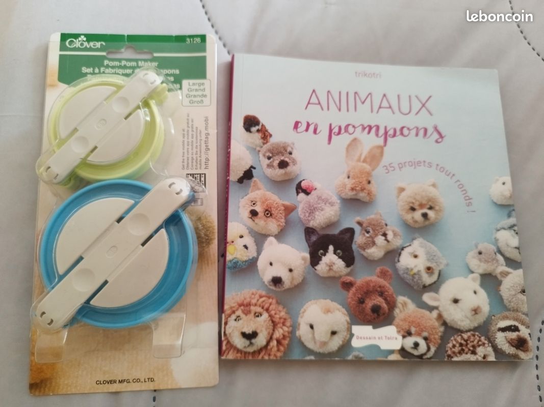 Clover pompon + livre création animaux (image 1)