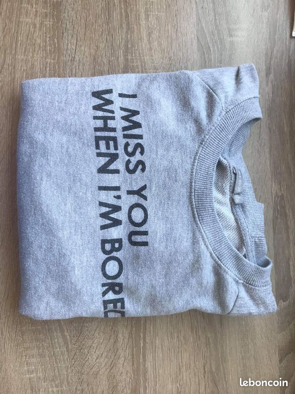 Vends pull gris (image 1)