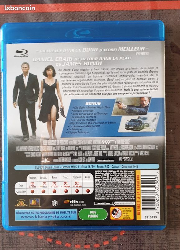 DVD Blu Ray Quantum of Solace 007 (image 2)