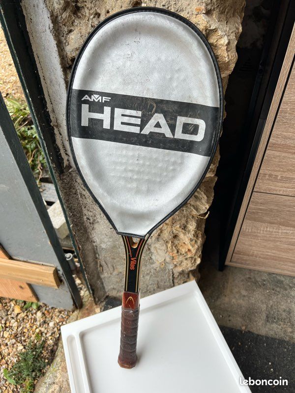 Raquette De Tennis Vintage HEAD AMF Aluminium - Années 80 - Taille De Grip 4 3/8 Avec Tête