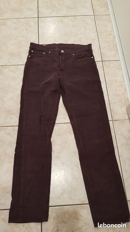 Jean violet velours levis 511 w33L32 (image 1)