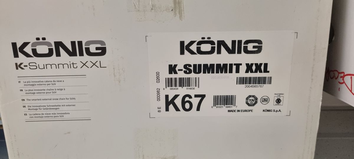 Chaines neige k-summit xxl k67 neuves - Équipement auto