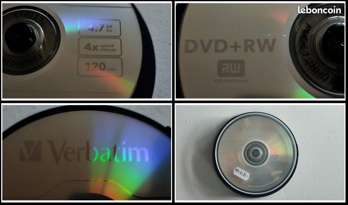 Lot de 12 DVD-RW vierges, Verbatim, NEUF (image 2)