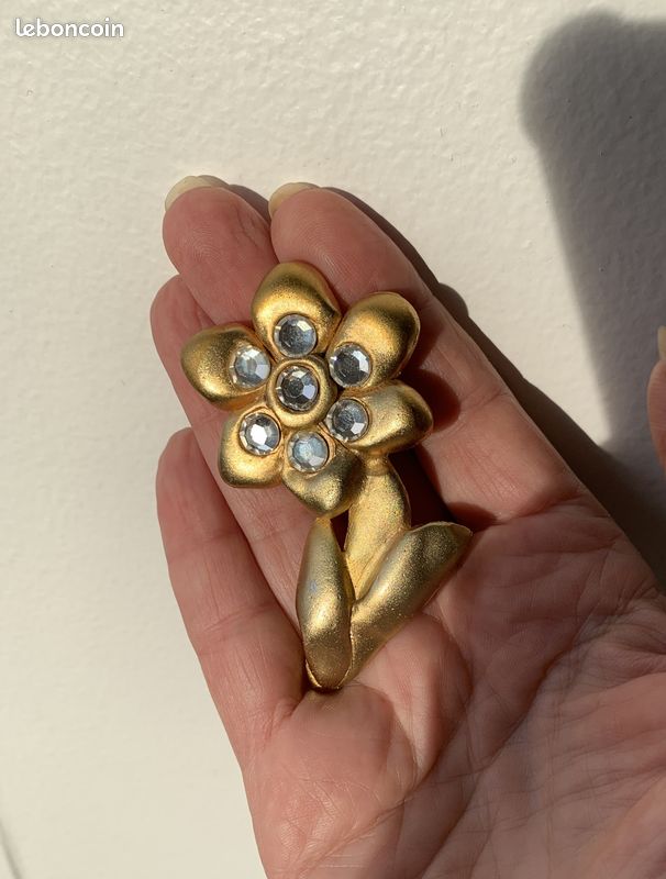 Broche Vintage Dorée Signée IG Irina Goudkova - Occasion, Bon état
