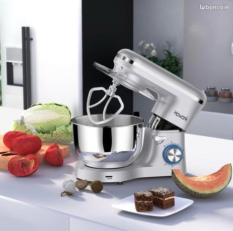 Robot Pâtissier Multifonction 1000W - Bol 6L, 6 Vitesses - Batteur Professionnel - Neuf