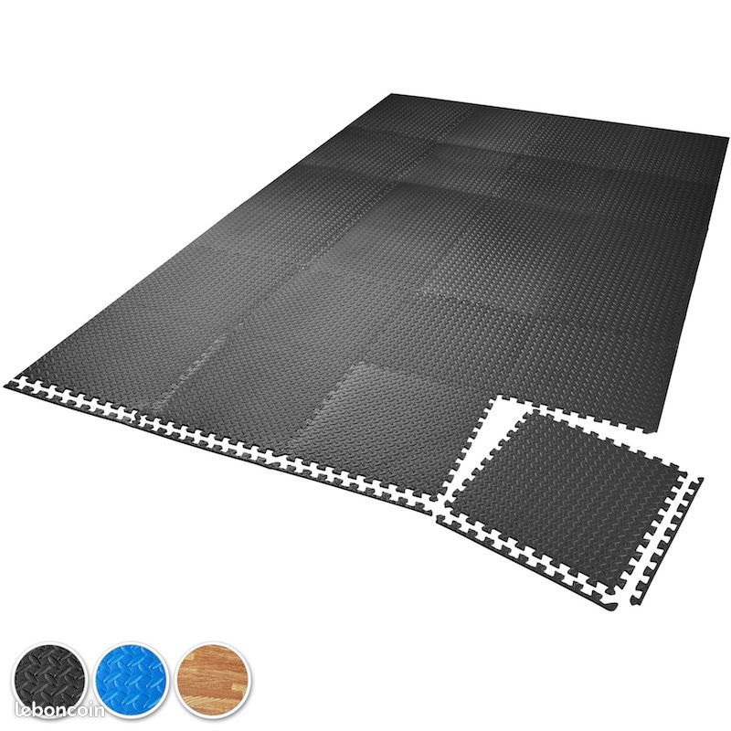 Dalle amortissante x24 - dalle antichoc 8,64m2 (4,80x1,80m) - dalle gym - sol gym - Tapis de Protection - Tapis de Fitness - Neuve – Livraison gratuite en Europe ⭐⭐⭐ (image 1)