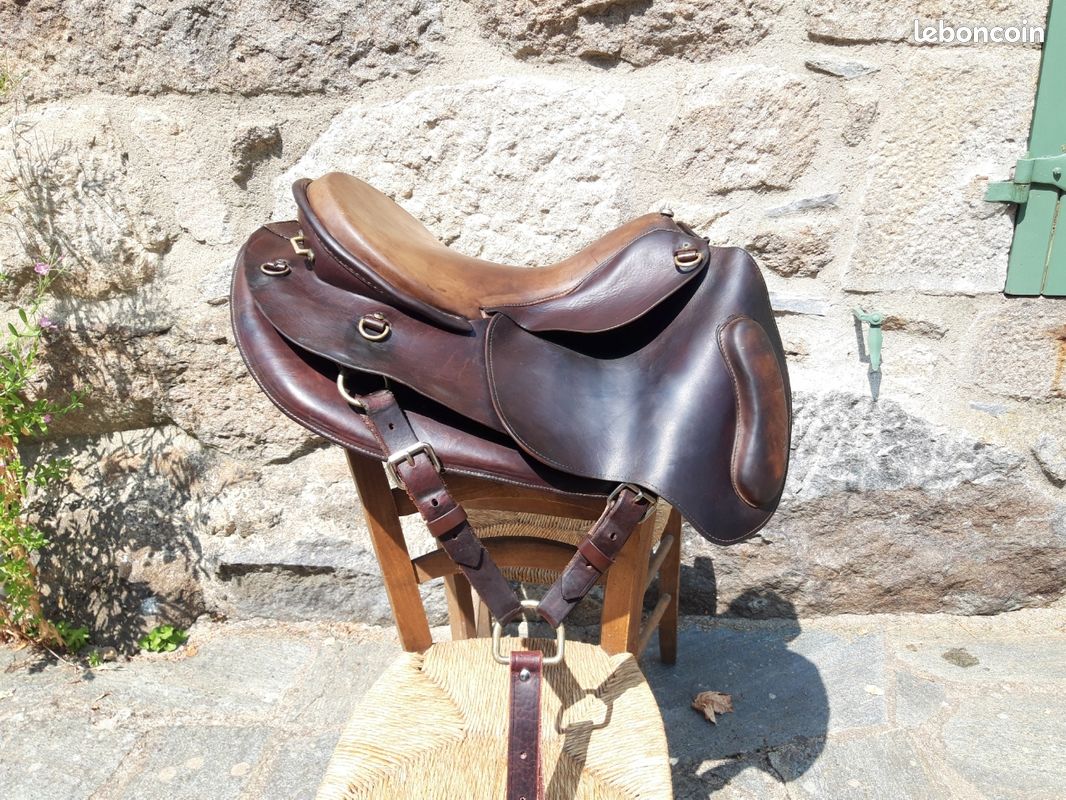 Selle d'obstacle pour cheval double cuir Supreme Los Angeles | La sellerie de Maé