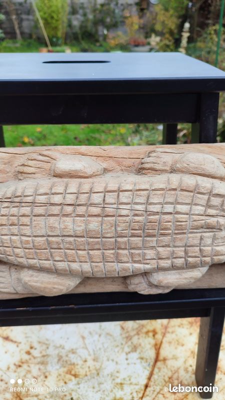 Panneau sculpté crocodile (image 5)