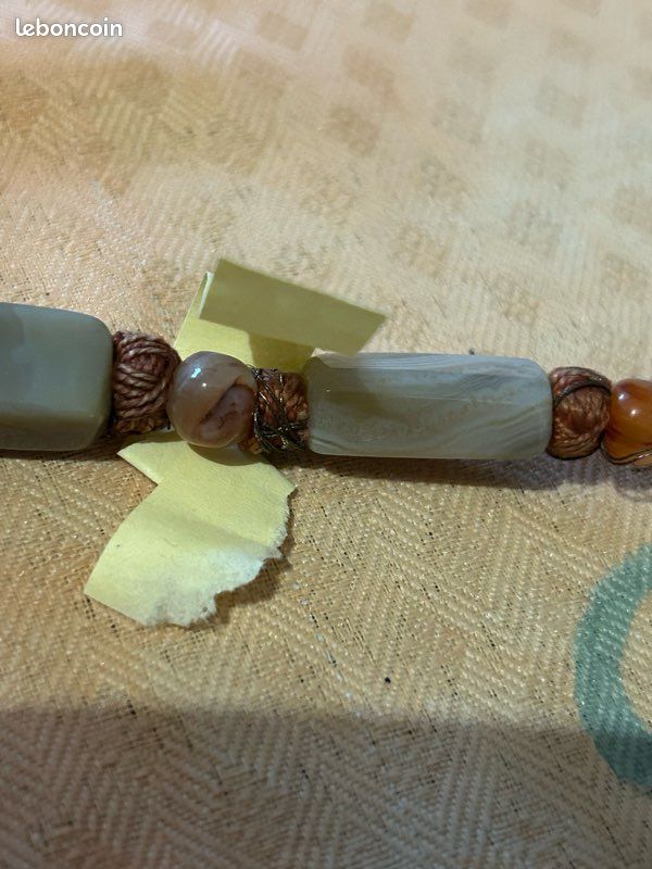 collier dent pierre naturelle - LES BIJOUX DE LILI