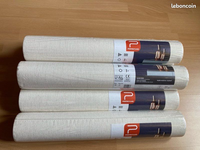 7 rouleaux papier peint écru (image 1)